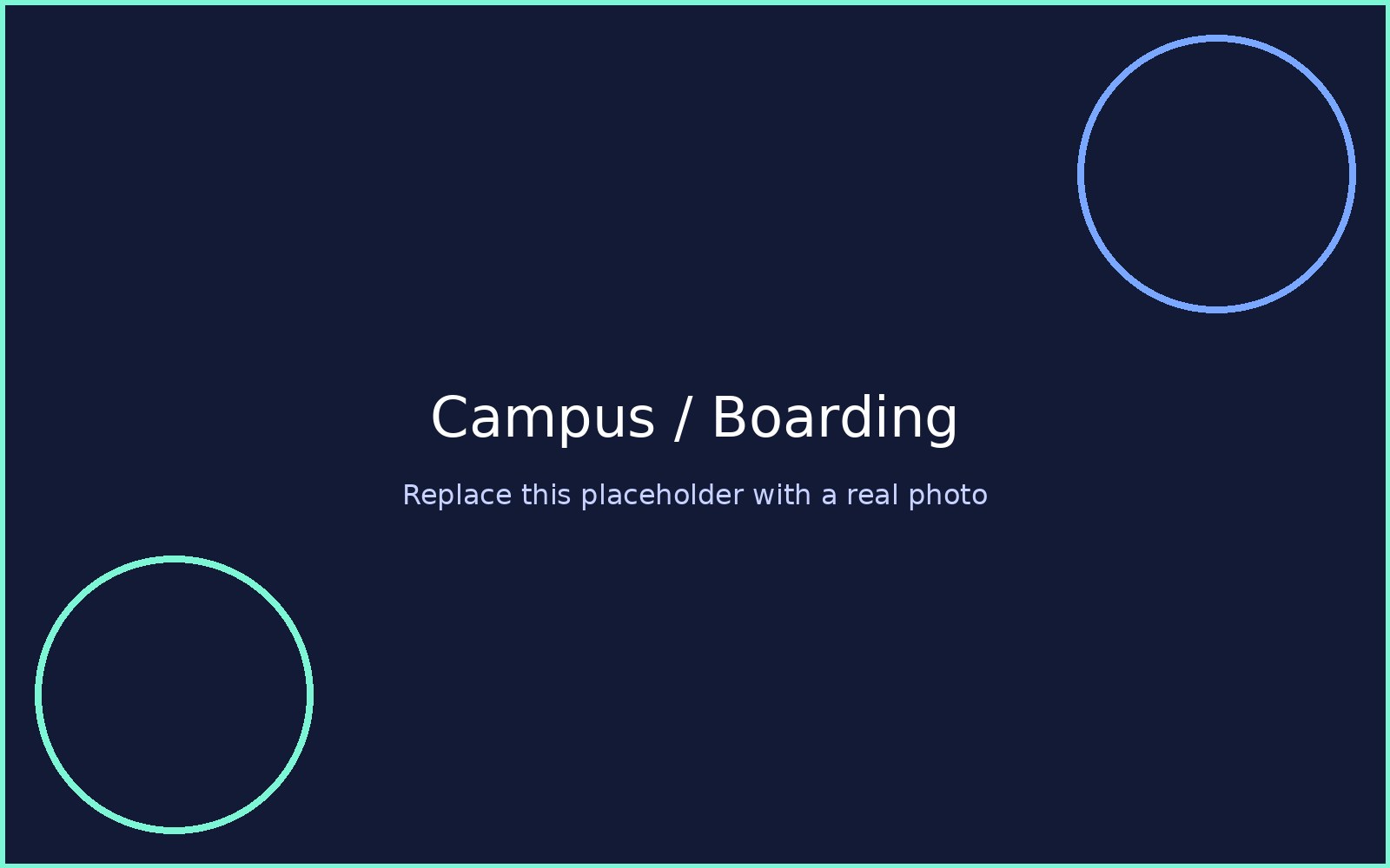 School campus and boarding facilities